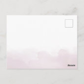 Blush Roze Waterverf Goud Geometrisch Save The Dat Briefkaart (Achterkant)