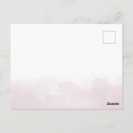 Blush Roze Waterverf Goud Geometrisch Save The Dat Briefkaart (Achterkant)