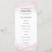 Blush Roze Waterverf Goud Geometrische Lijnen Brui Programma (Voorkant)