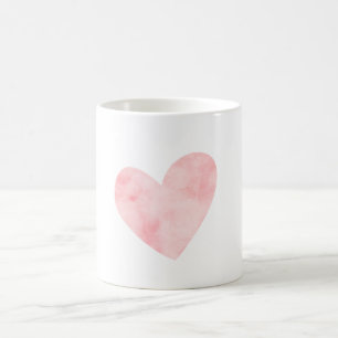 Blush roze Waterverf hart Koffiemok