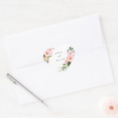 Blush roze Waterverf koppels Verloving bruiloft Hart Sticker (Envelop)