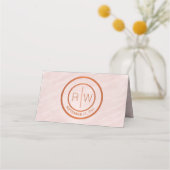 Blush Roze Waterverf Monogram Tafels (Achterkant)