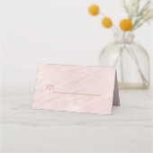Blush Roze Waterverf Monogram Tafels (Voorkant)