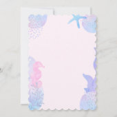 Blush Roze Waterverf onder Zee Birthday Kaart (Achterkant)