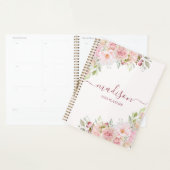 Blush Roze Waterverf Roos Bloem Elegant Planner (Display)