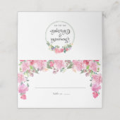 Blush Roze Waterverf Roos Bloemen Bruiloft (Buitenkant ongevouwen)