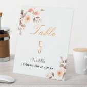 Blush roze waterverf roos floral vrijgezellenfeest reclamebord met voetstuk (Insitu)