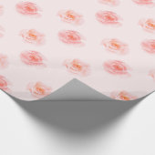 Blush Roze Waterverf Rozen Cadeaupapier (Hoek)