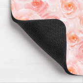 Blush Roze Waterverf Rozen Muismat (Hoek)