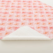 Blush Roze Waterverf Rozen Sherpa Deken (3/4)