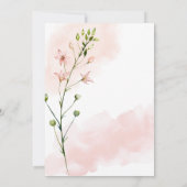 Blush Roze Waterverf Script Weddenschap Kaart (Achterkant)