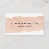 Blush Roze Waterverf Splash Visitekaartje (Voorkant)