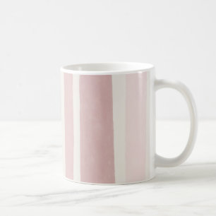 Blush Roze Waterverf Strepen   Modern Boho  Koffiemok