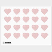 Blush roze Waterverf textuur look girly pastel Hart Sticker (Vel)