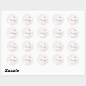 Blush roze Waterverf vlinder elke dag Ronde Sticker (Vel)
