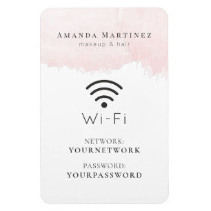 Blush roze Waterverf Wi-Fi-teken Magnet Magneet