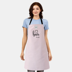Blush Roze Werknemer Jouw Logo Kapsalon Schort