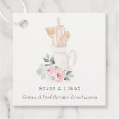 Blush roze whisky spatula Spoons Baking Utensils Bedankjes Labels (Voorkant)