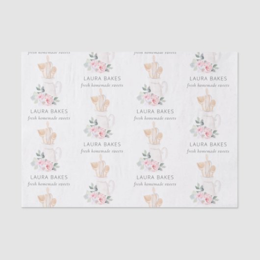 Blush roze whisky spatula Spoons Baking Utensils Tissuepapier (Voorkant)