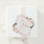 Blush roze wilde bloemen bruids dank u bedankjes labels (In situ)