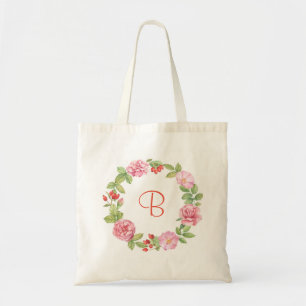 BLush roze wilde rozen en rozen heupen gepersonali Tote Bag