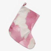 Blush Roze Wit Goud Koeienhuid Animal Grote Kerstsok (Voorkant (Hangend))