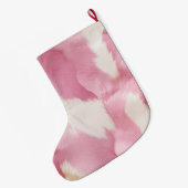 Blush Roze Wit Goud Koeienhuid Animal Grote Kerstsok (Achterkant (Hangend))