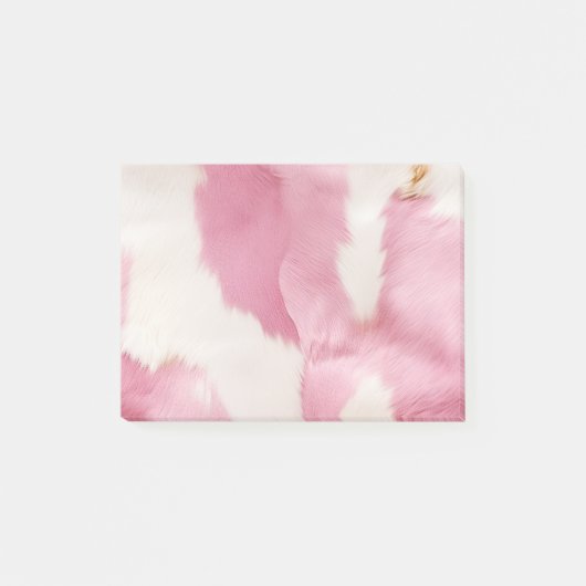 Blush Roze Wit Goud Koeienhuid Animal Post-it® Notes (Voorkant)