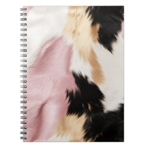Blush Roze Wit Goud Zwart Koeienhuid Dier Notitieboek