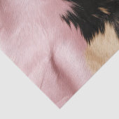 Blush Roze Wit Goud Zwart Koeienhuid Dier Tissuepapier (Detail)