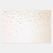 Blush Roze Wit Peach Ombre Goud Confetti Inpakpapier Vel (Voorkant 2)