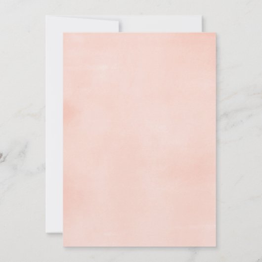 Blush roze witte flora Eerste Heilige Communie Kaart (Achterkant)