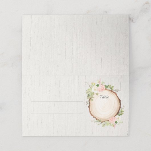 Blush roze witte florale bosgrond elegant (Buitenkant ongevouwen)