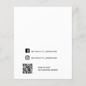 Blush roze witte floralen sociale media bruiloft (Achterkant)