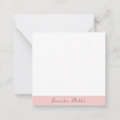 Blush roze witte handschrift Moderne Sjabloon (Achterkant)