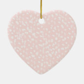 Blush roze witte vlekken keramisch ornament (Achterkant)