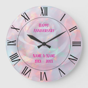 Blush Roze Zachte Mint Goud Luxe Moderne Collectie Grote Klok