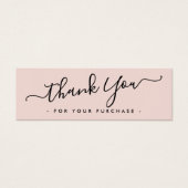 Blush roze zakelijke logo bedankt dat je kaart heb (Voorkant)