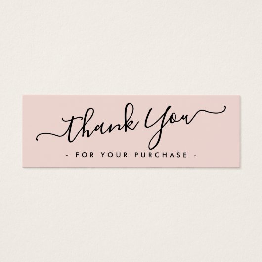 Blush roze zakelijke logo bedankt dat je kaart heb (Voorkant)