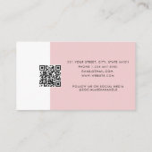 Blush Roze zakelijke Logo QR-code Loyalty Visitekaartje (Achterkant)