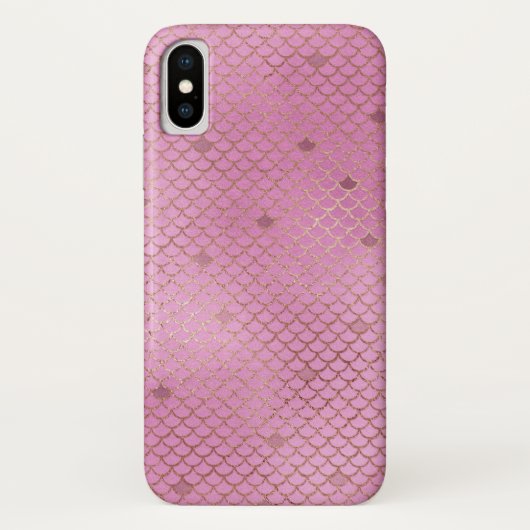 Blush roze zeemeermin schalen patroon Case-Mate iPhone case (Achterkant)