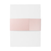 Blush Roze Zwart Bruiloft Uitnodigingen Wikkel (Achterkant Voorbeeld)