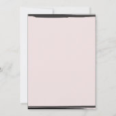 Blush Roze Zwart Foto Trendy Modern Vrijgezellenfe Kaart (Achterkant)