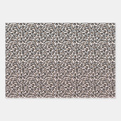 Blush roze zwarte crème-leopardafdruk         inpakpapier vel (Voorkant 2)