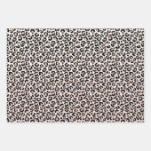 Blush roze zwarte crème-leopardafdruk         inpakpapier vel (Voorkant)
