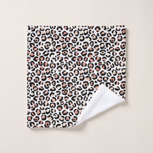 Blush roze zwarte witte led-kleurenprinter   bad handdoek (Wasdoekje)