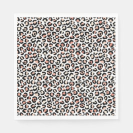 Blush roze zwarte witte led-kleurenprinter servet