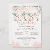 Blush Rozen Baby Brunch Invitation Kaart (Voorkant)
