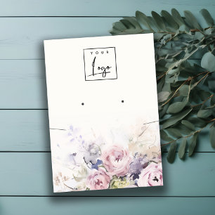 Blush Rozen Bloemen Ketting Oorbel Logo Display Visitekaartje