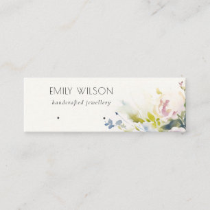 Blush Rozen Bloemen Oorbel Hoop Loop Stud Display Mini Visitekaartje